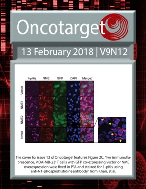 Journal Cover for Oncotarget V9N12