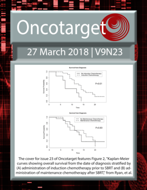 Journal Cover for Oncotarget V9N23