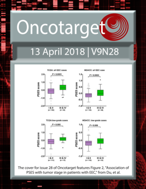 Journal Cover for Oncotarget V9N28