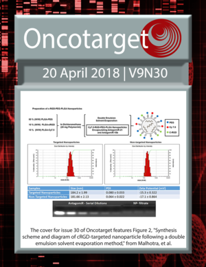 Journal Cover for Oncotarget V9N30