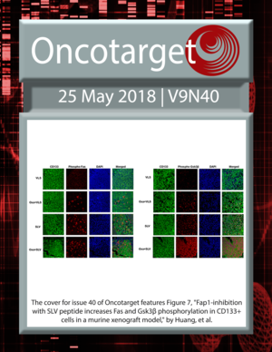 Journal Cover for Oncotarget V9N40