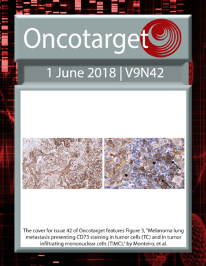 Journal Cover for Oncotarget V9N42