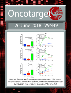 Journal Cover for Oncotarget V9N49