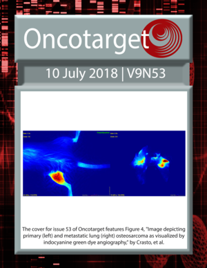 Journal Cover for Oncotarget V9N53
