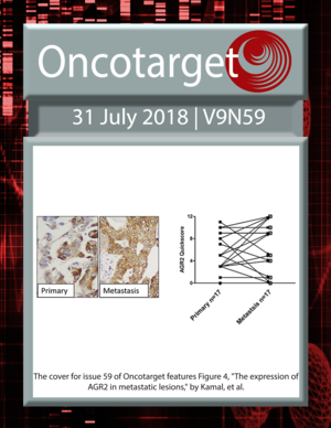 Journal Cover for Oncotarget V9N59