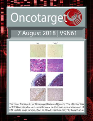 Journal Cover for Oncotarget V9N61