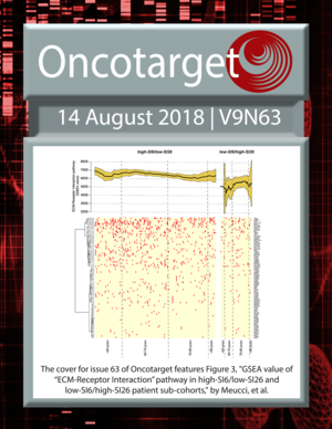 Journal Cover for Oncotarget V9N63
