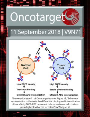 Journal Cover for Oncotarget V9N71