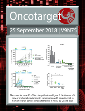Journal Cover for Oncotarget V9N75