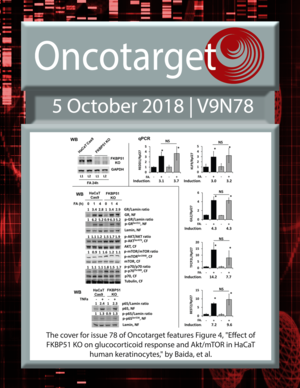 Journal Cover for Oncotarget V9N78