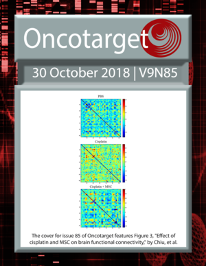 Journal Cover for Oncotarget V9N85