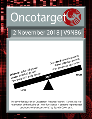 Journal Cover for Oncotarget V9N86