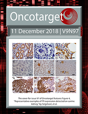 Journal Cover for Oncotarget V9N97
