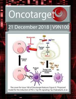 Journal Cover for Oncotarget V9N100