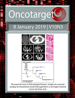 Journal Cover for Oncotarget V10N3