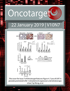 Journal Cover for Oncotarget V10N7