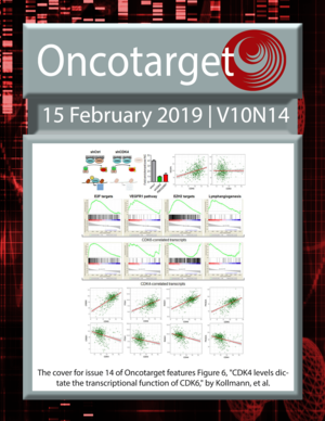 Journal Cover for Oncotarget V10N14