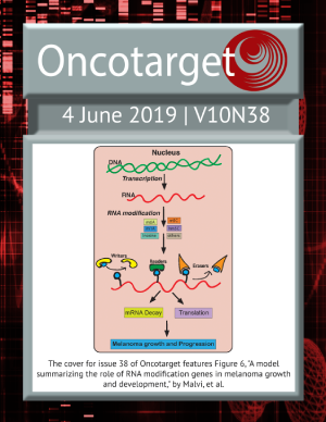 Journal Cover for Oncotarget V10N38