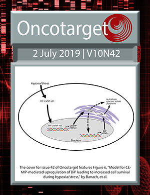 Journal Cover for Oncotarget V10N42