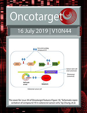 Journal Cover for Oncotarget V10N44