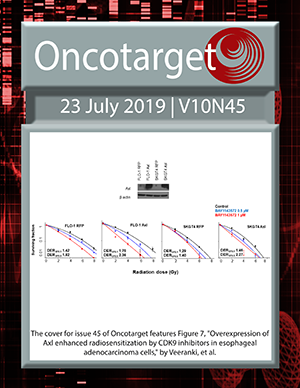 Journal Cover for Oncotarget V10N45