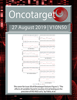 Journal Cover for Oncotarget V10N50