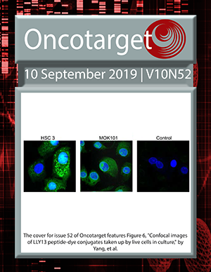 Journal Cover for Oncotarget V10N52