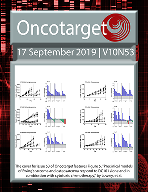 Journal Cover for Oncotarget V10N53