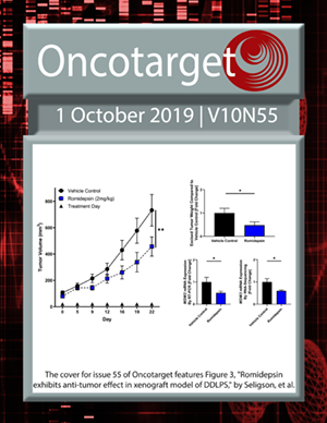 Journal Cover for Oncotarget V10N55