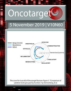 Journal Cover for Oncotarget V10N60