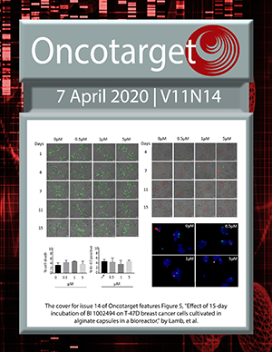 Journal Cover for Oncotarget V11N14