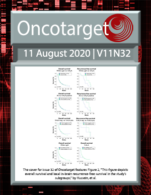 Journal Cover for Oncotarget V11N32