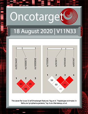 Journal Cover for Oncotarget V11N33
