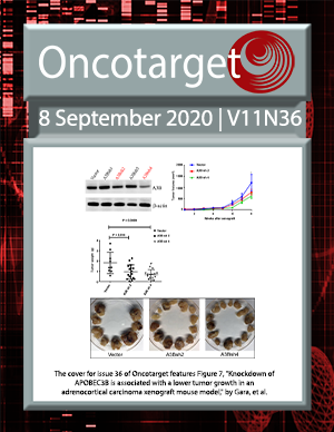 Journal Cover for Oncotarget V11N36