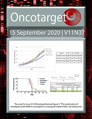 Cover for Oncotarget Issue V11N37