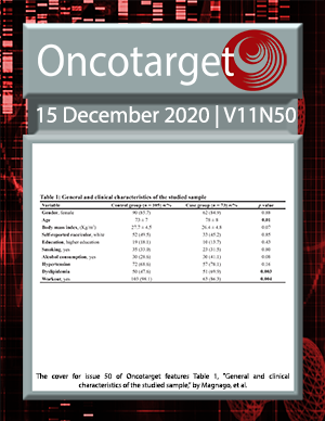 Journal Cover for Oncotarget V11N50