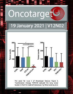 Journal Cover for Oncotarget V12N2