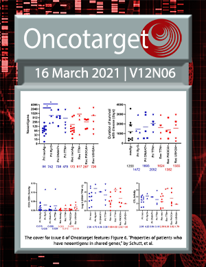 Journal Cover for Oncotarget V12N6