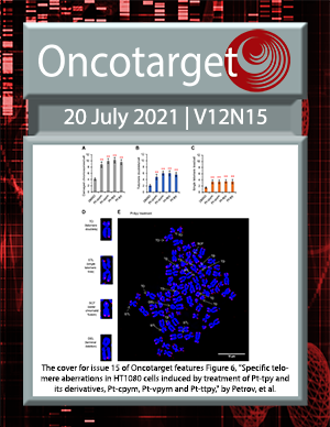 Journal Cover for Oncotarget V12N15