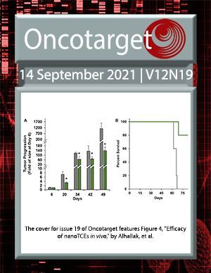 Journal Cover for Oncotarget V12N19