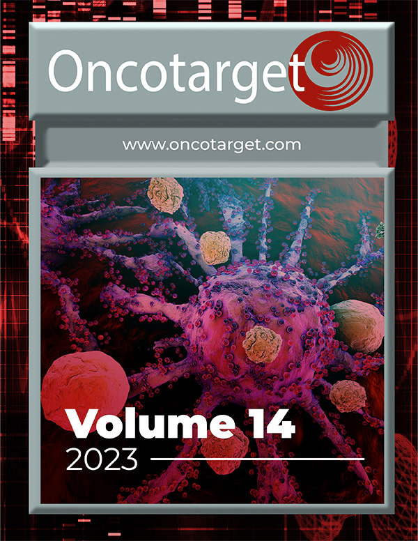 Cover for Oncotarget Issue V14N1