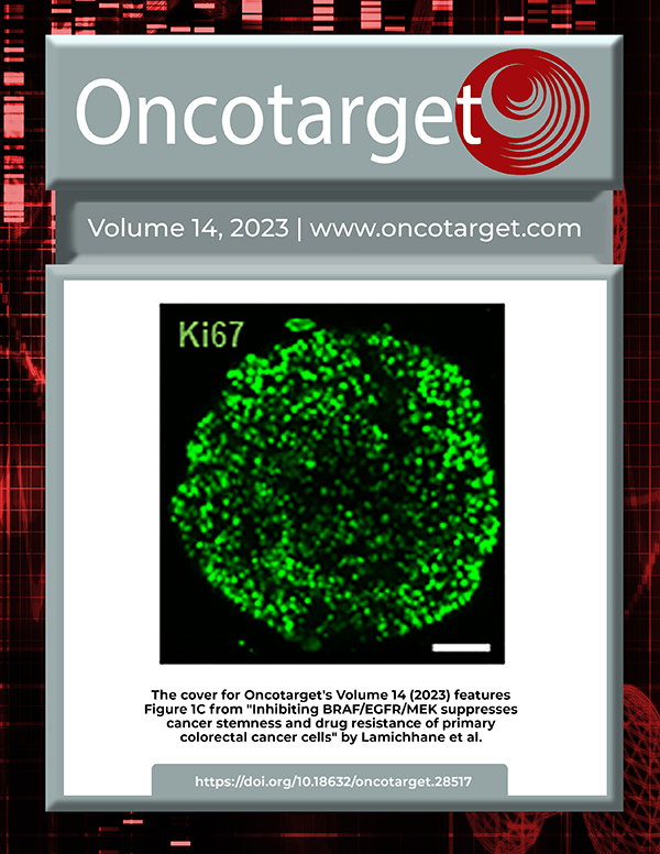 Journal Cover for Oncotarget V14 (2023)