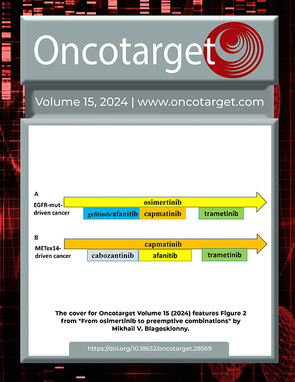 Cover for Oncotarget Issue V15N1